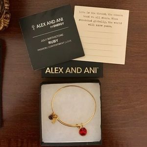 Alex and Ani Ruby birthstone bracelet